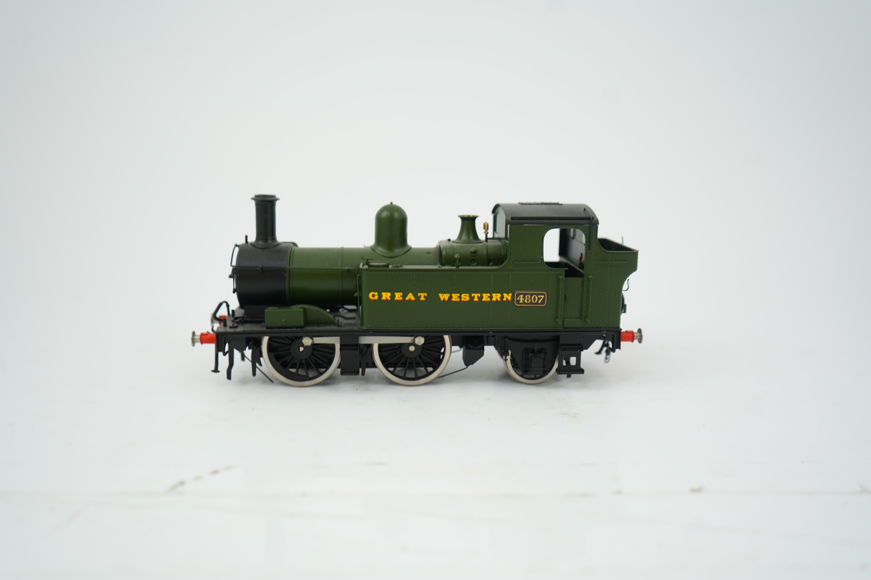 An 0 Gauge Tower Models, Blackpool, made in Sancheng China, model of GWR Class 48xx, 4807, 0-4-2T locomotive, powered for two rail operation.